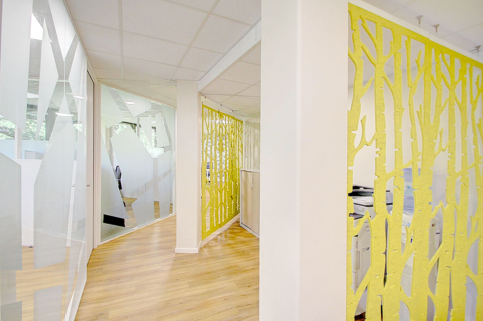 Aménagement et décoration d'un cabinet d'experts comptables, L'Atelier Pigmenté, architecte d'intérieur à Lyon.